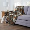 Winnie the Pooh; Pumpkin Patch Pattern Aggretsuko Comics Silk Touch Throw Blanket; 50" x 60"