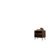 Manhattan Comfort Rockefeller 1.0 Mid-Century Modern 1-Drawer Nightstand in Nature & Textured Grey