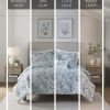 5 Piece Seersucker Duvet Cover Set with Throw Pillows