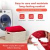 Electric Heated Blanket Throw Reversible Flannel and Sherpa Blanket