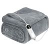59 Plus 51in Electric Heated Throw Flannel Heated Blanket with 10 Heat Settings Auto off Washable for Home Office Usage