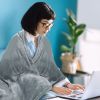 59 Plus 51in Electric Heated Throw Flannel Heated Blanket with 10 Heat Settings Auto off Washable for Home Office Usage
