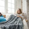 59 Plus 51in Electric Heated Throw Flannel Heated Blanket with 10 Heat Settings Auto off Washable for Home Office Usage
