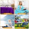 Fleece Queen Blanket Warm Soft Flannel Bed Cover Cuddly Cozy Sofa Travel Car Blanket Queen Size