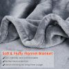 59 Plus 51in Electric Heated Throw Flannel Heated Blanket with 10 Heat Settings Auto off Washable for Home Office Usage